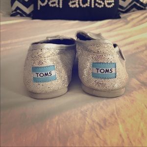 Silver Sparkly TOMS